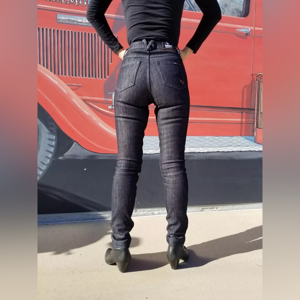 Saint Unbreakable NWT Women's Straight Leg Motorcycle Jeans - Dark Blue